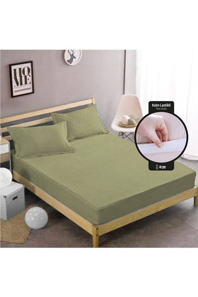 NESCO طقم ملاءة مطاطية مزدوجة 100% قطن (مطاط سميك) منتج حاصل على براءة اختراع