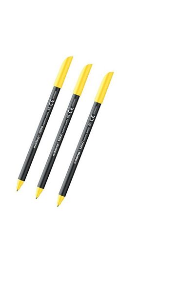 Edding 1200 Graphic Pen Highlighter Yellow 3 Pieces