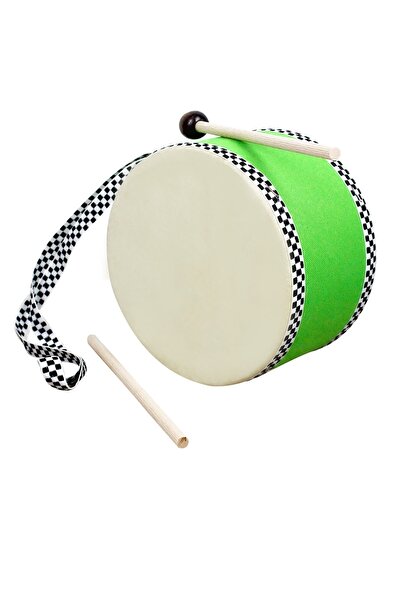 AyasEğiticiOyuncak Çocuk Davulu Ahşap Tokmaklı Deri Özel Üretim