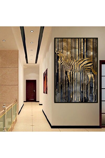 Markazip Siyah Metal Çerçeveli Kanvas Tablo 70x100cm K130-s