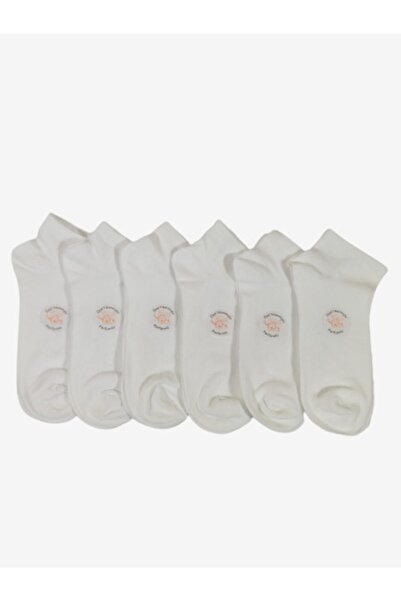 AXE SPORTSWEAR جوارب نسائية بيضاء معطرة مكونة من 6 قطع من القطن الممشط