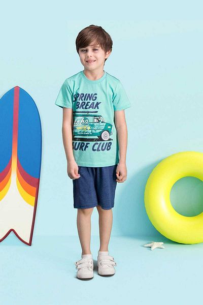 ROLY POLY Surf Club Mint Green Boy Bermuda Suit