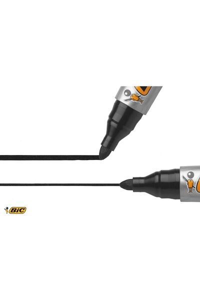 Bic Marker 2000 Round Tip Permanent Marker Black Box of 12