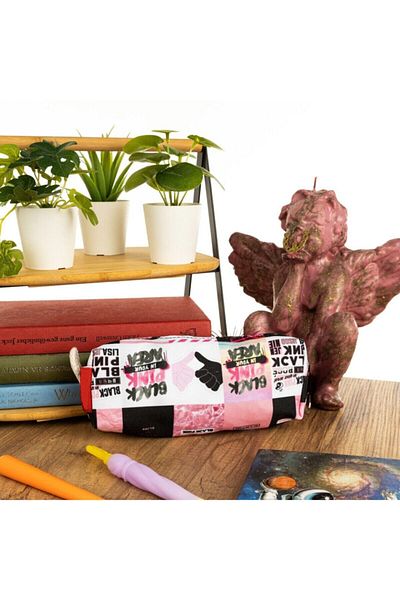 AlpCollection Blackpink Kpop Patterned Cloth Pen Holder Zippered Makeup Bag