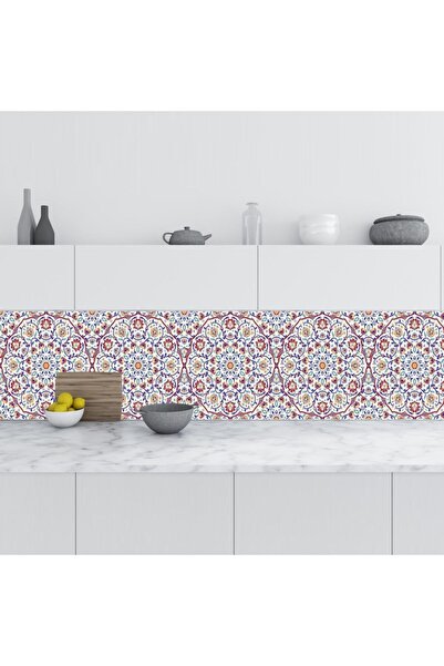 StickerArt Mutfak Tezgah Arası Folyo Fayans Kaplama Folyosu Mandala 60x300 cm