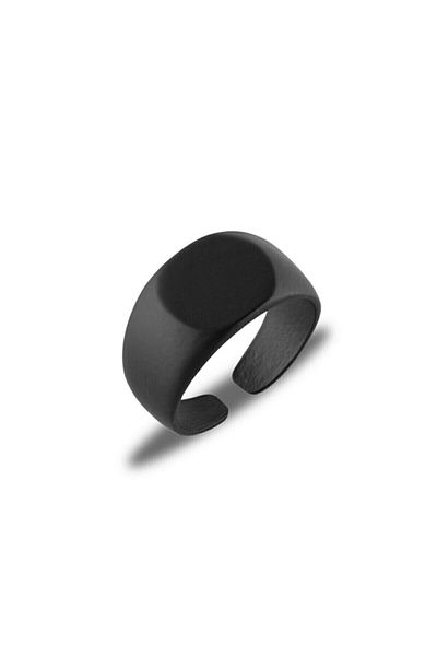 The Collection Ring Knight Matte Black Ring Cube Bracelet And Necklace Set