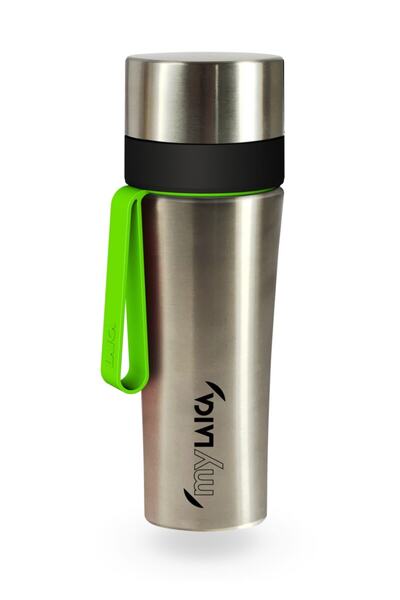LAICA -My LAICA (Metal&Yeşil) Filtreli Spor Su Şişesi, Paslanmaz Çelik, Hızlı...