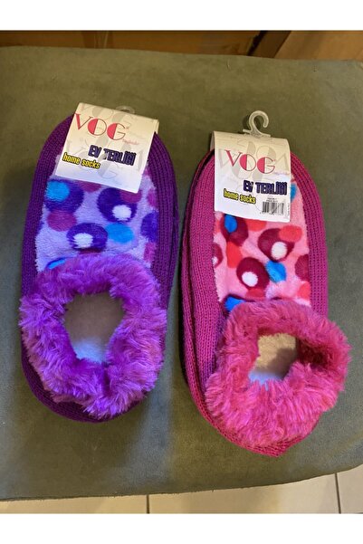 Leydi Terlik Evde Giyim Panduf Ici Tüylü 2ciftli Paket Satılır Renk Assortidir