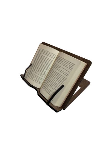 Axolotl Adjustable Book Reading Stand, Tablet Stand (Smoke Oak)