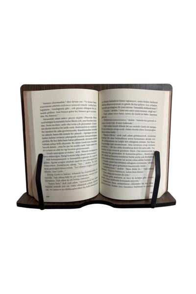 Axolotl Adjustable Book Reading Stand, Tablet Stand (Smoke Oak)