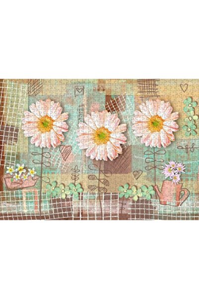 Nova Puzzle لغز زهور الجربيرا الوردي من نوفا 1000 قطعة