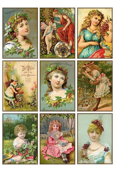 Nova Puzzle Nova 1000 Piece Antique Card Collage Puzzle /