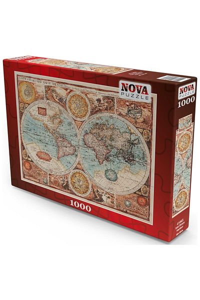 Nova Puzzle 1000 Pieces 1626 Old World Map - Andrey Burmakin
