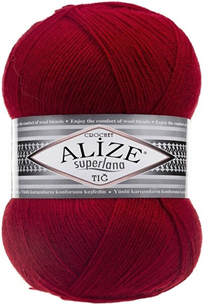 Alize Πλεξούδα χειρός με βελονάκι Superlana - 56 (κόκκινο)