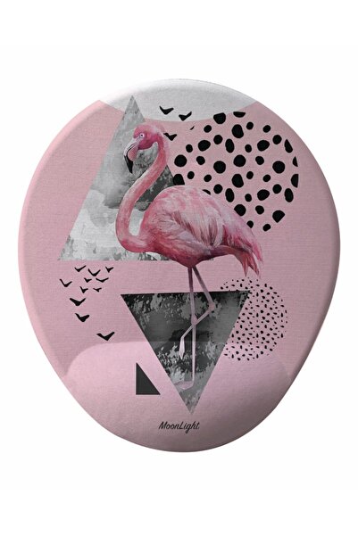 Flipped Pink Flamingo Bilek Destekli Mousepad