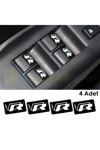 yılmazetic Volkswagen R Logo Golf Direksiyon Jant Damla Oto Sticker 4 Adet