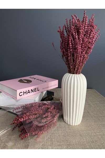 Decolass Kuru Çiçek Gerçek Pembe Lavanta Şoklanmış Dökülmeye Dayanıklı (100 Gr)