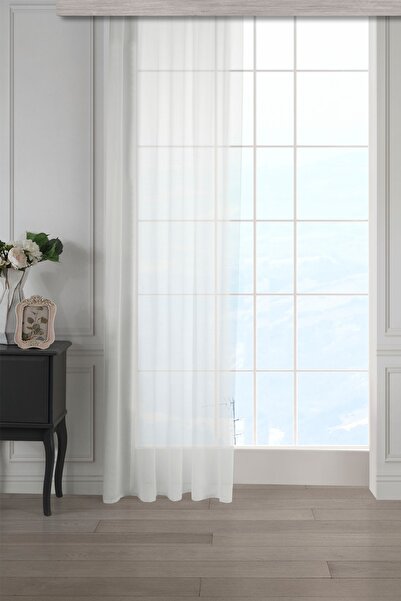 Fushia Tek Kanat Tül Perde Ütü Istemez Sık Pileli