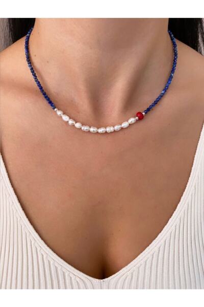 Roma Silvers Antik Mısır Lapis Inci Kolye