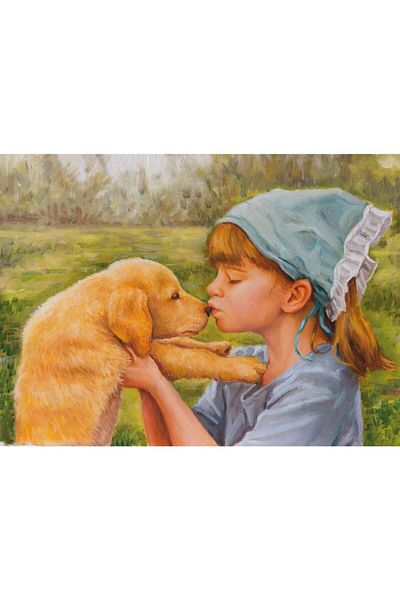 Nova Puzzle 1000 Pieces Dog And Little Girl's Love