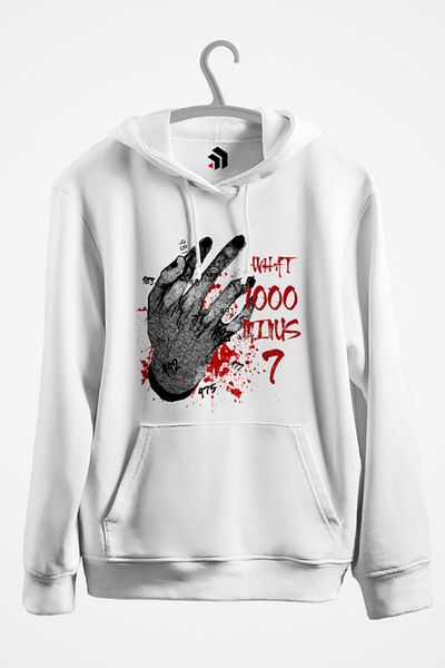 karikatürstore Tokyo Ghoul Haneki Quote Printed Hooded Sweatshirt