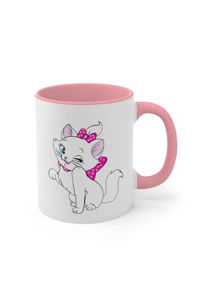 LADİJİTAL BASKI ÇÖZÜMLERİ Pembe Kedili Kupa