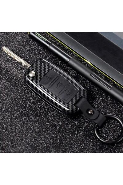 AYZ GARAGE Husă din carbon negru pentru cheile Volkswagen-Skoda-Sea