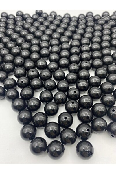 Hedef Bijuteri حبات اللؤلؤ البلاستيكي باللون الأسود 16 مم، وحقائب وخرز لصنع ا...