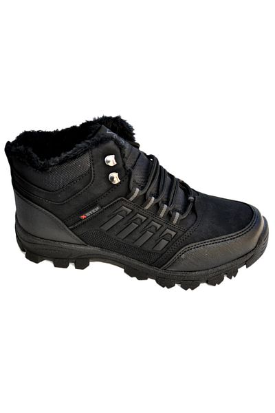 Arasmoda Pantofi de iarnă pentru bărbați, negri, rezistenti la frig