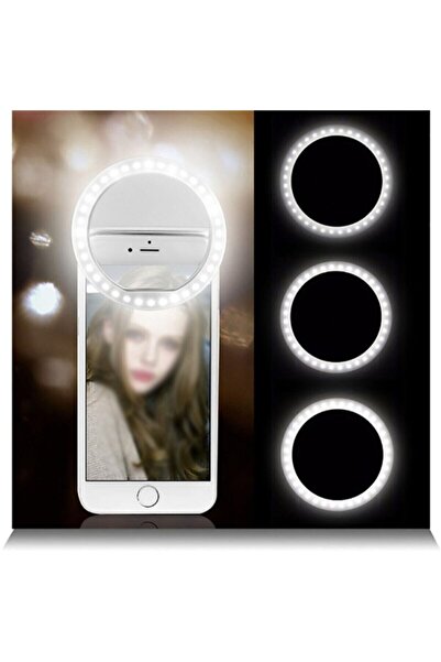 Genel Markalar Youtuber Led Selfie Led Işıklı Telefon Tutucu Makyaj Işığı Ring Light Usb Girişli