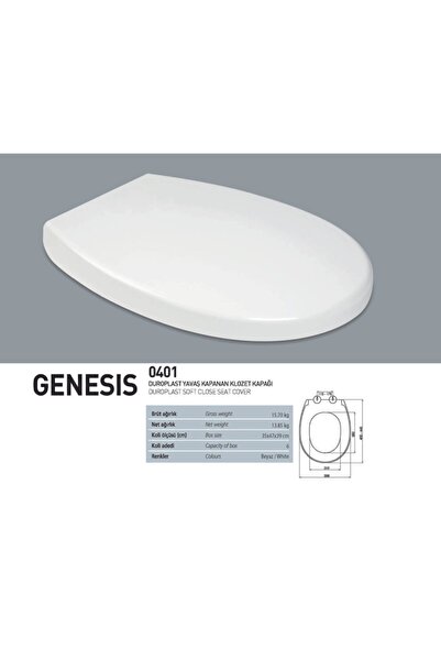 NKP Duroplast Yavaş Kapanan Klozet Kapağı Genesis Model