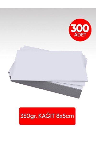EGESTA 300 Adet 350gr Beyaz Boş Baskısız Kartvizit Kağıt 8x5cm
