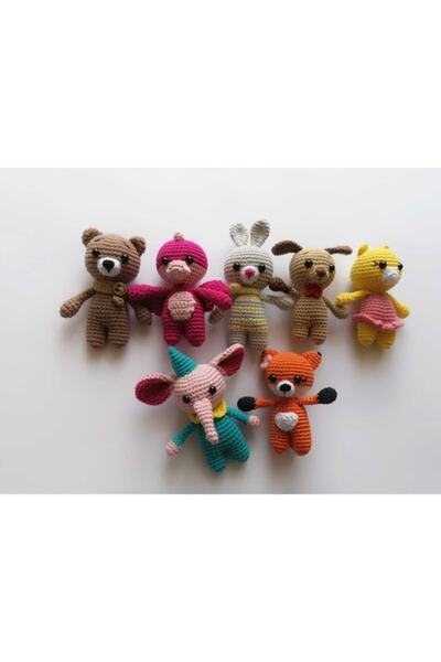 OYUNCAKPARK Sevimli Tayfa Maskot Takımı Amigurumi Organik Oyuncak