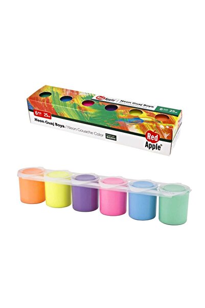 Red Apple Neon Guaj Boya 6 Renk x 25 ml
