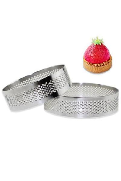 Nar kalıp Narkalıp Round Hole Tart Mold 2 Pieces Width 10cm