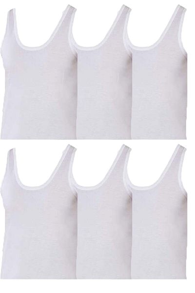 Seher Yıldızı Seher Underwear Men's Combed Cotton Strappy Undershirt, Pack of 6
