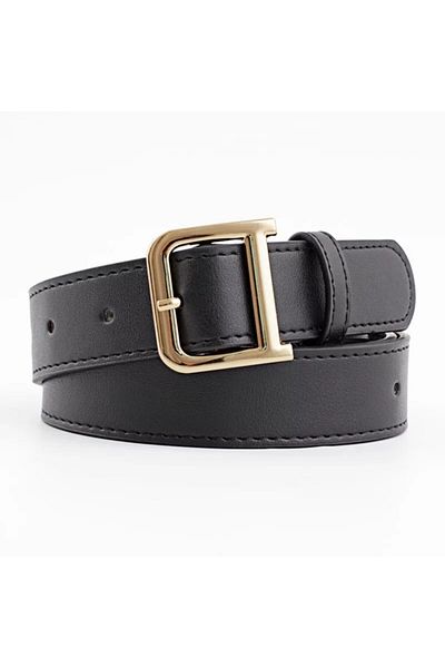 BRAND&BELT Svk0046 4cm D Πόρπη Ραμμένη Μαύρη Ζώνη