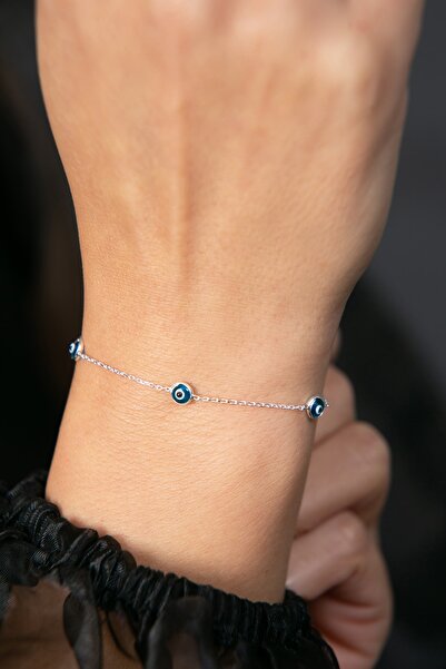 Elika Silver Kadın Nazarlı 925 Ayar Gümüş Bileklik