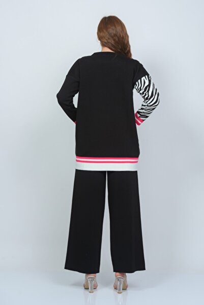 TUSSE Zebra Pattern Colorful Classic Knitwear Knitted Large Size Knitwear Tunic