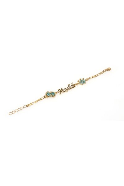 Sahi Aksesuar ما شاء الله سوار أطفال مكتوب بحجر الزركون 06
