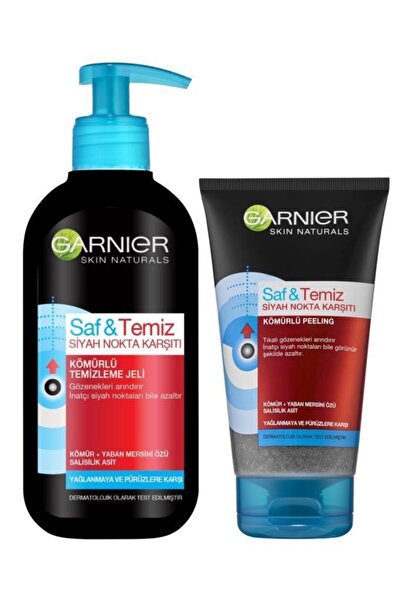 Garnier Saf Temiz Siyah Nokta Karşıtı Temizleyici Peeling Set