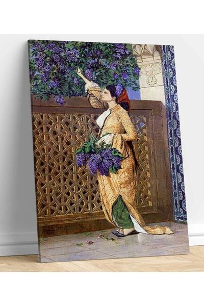 StellaStore Osman Hamdi Bey Leylak Toplayan Kız Kanvas Tablo