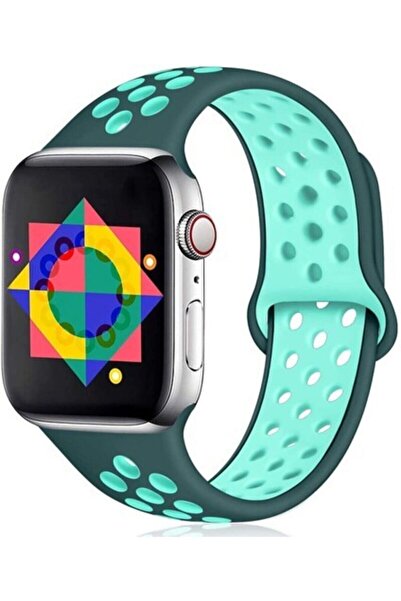 Cimricik Apple Watch Kordon 2 3 4 5 Seri 38 Mm Ve 40 Mm Delikli Spor Silikon ...