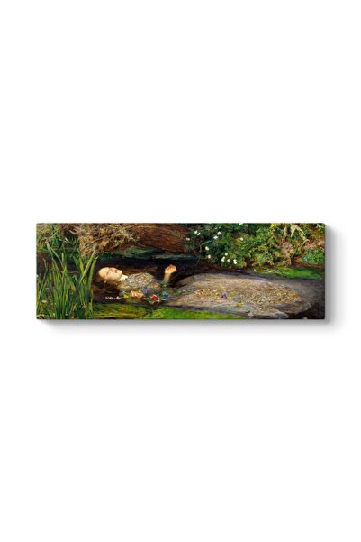 TabloShop John Everett Millais - Ophelia Tablosu - Şık Duvar Dekoru