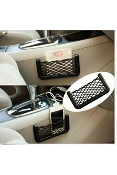 Ankaflex Araç Içi Esnek Organizer Yapışkanlı Fileli Ceplik File Cep Telefon T...