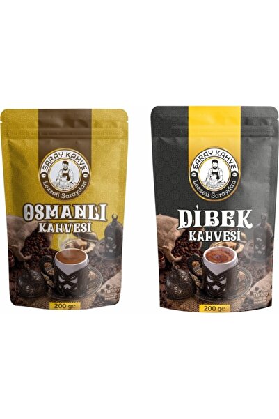 SARAY KAHVE 2 Li Paket Osmanlı Kahvesi 200 gr Dibek Kahvesi 200 gr