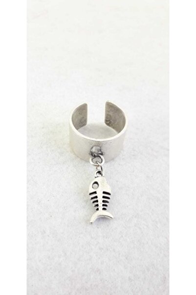 Fugusugu حلقة قابلة للتعديل مقاومة للصدأ على شكل هيكل السمكة على الطراز القوطي