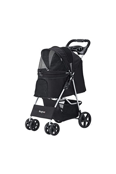 Zampa عربة القطط والكلاب المفضلة باللون الأسود Sp02p-black، 46x78x99 سم