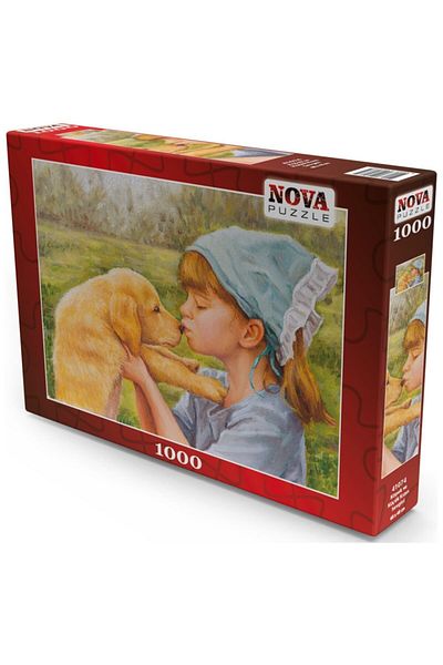 Nova Puzzle 1000 Pieces Dog And Little Girl's Love