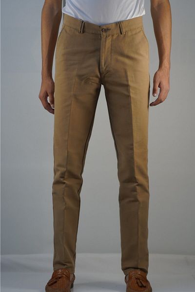Bomonti Men's Taba Battal Nikra-free Gabardine Cotton Trousers